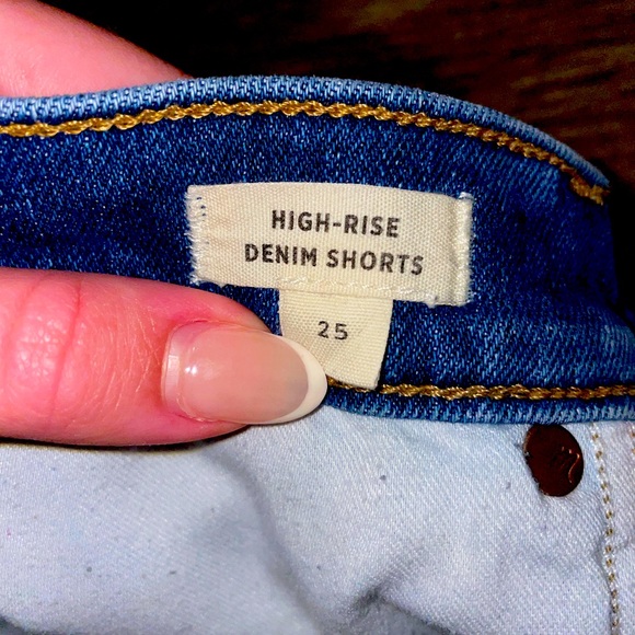 Madewell Denim High-Rise Shorts Size 25 - Picture 3 of 3